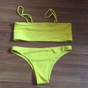 Yellow Bandeau Bikini